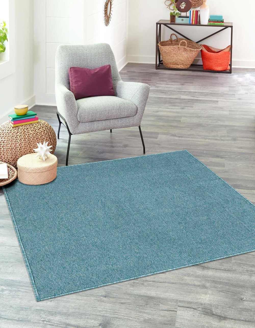 Unique Loom 3' 3 x 3' 3 Everyday Solid Square Rug